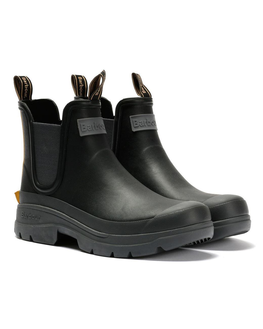 Barbour Blue Nimbus Chelsea /Ochre Wellington Boots for men