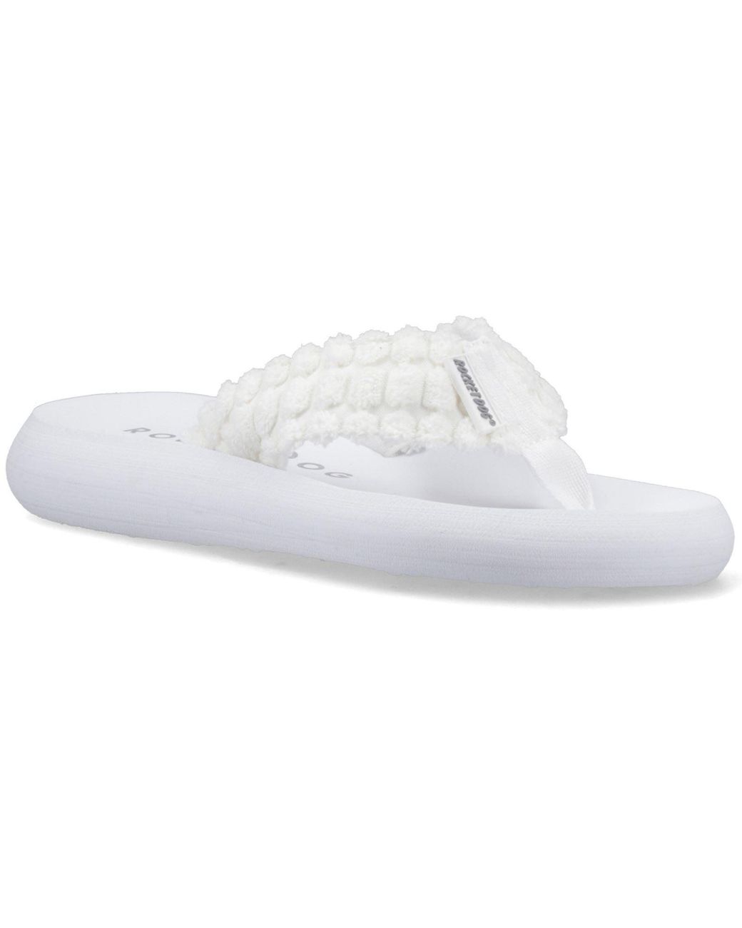 Rocket Dog White Spotlight Atom Textile Flip Flops