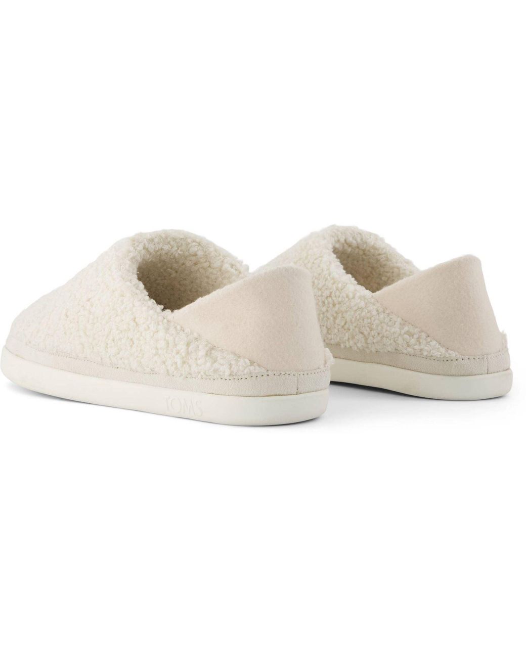 TOMS White Ezra Polyester Slippers