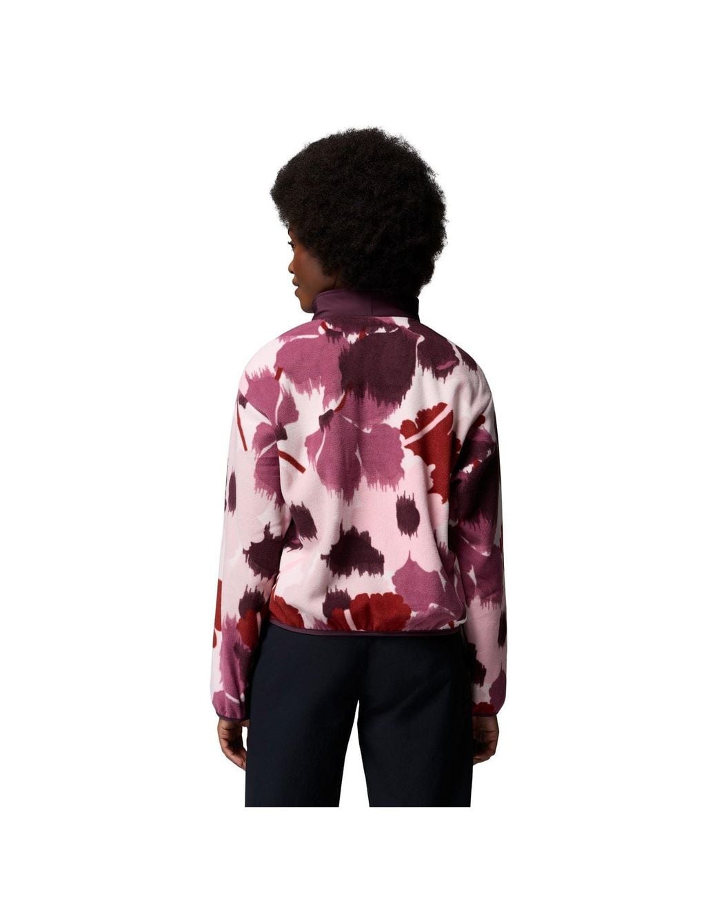Columbia Red Sequoia Grove Ii Printed Half Zip Polyester Fleece Pullover