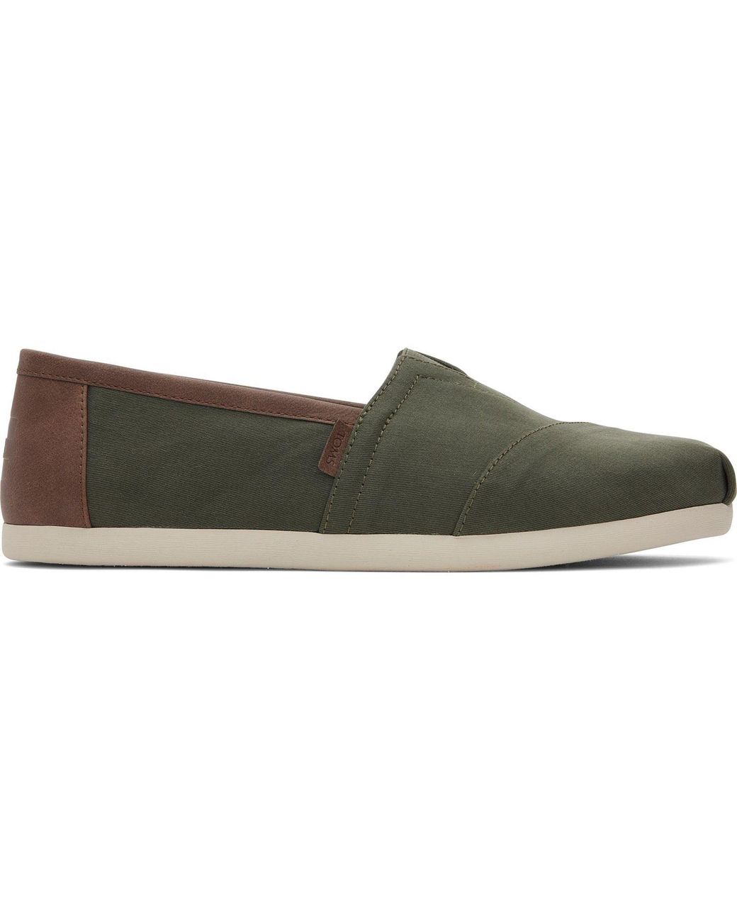 TOMS Green Alpargata Classic Cotton Blend Dark Sage Espadrilles for men