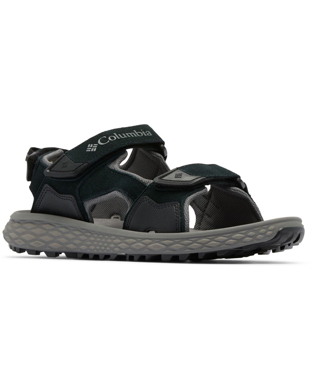 Columbia Black Konos Hiker 3-Strap Polyester Sandals for men