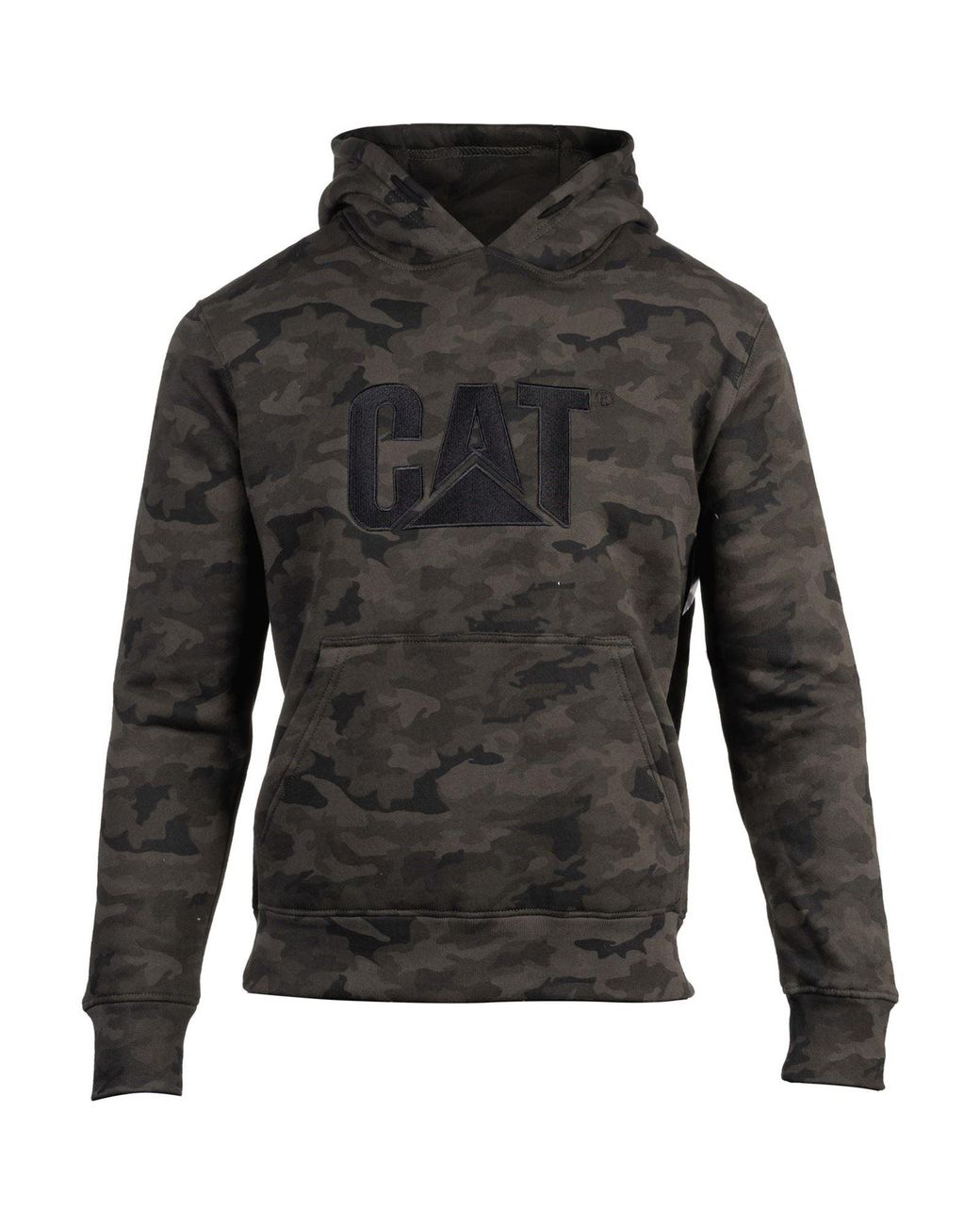 Caterpillar Green Trademark Cotton Hoodie for men