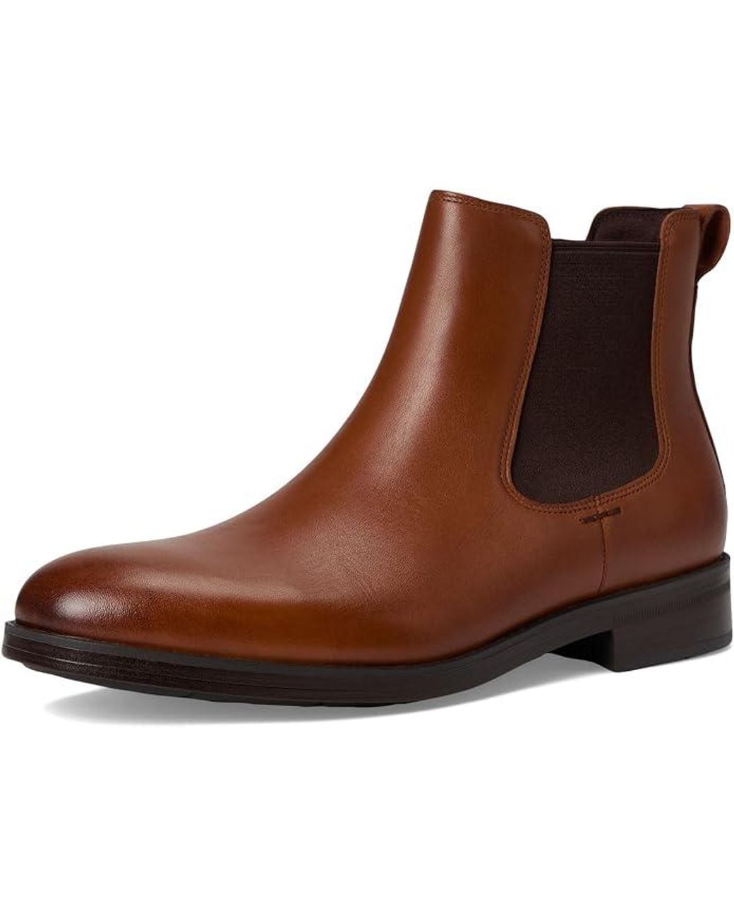 Cole Haan Brown Newmark Grand British Tan Leather Chelsea Boots for men