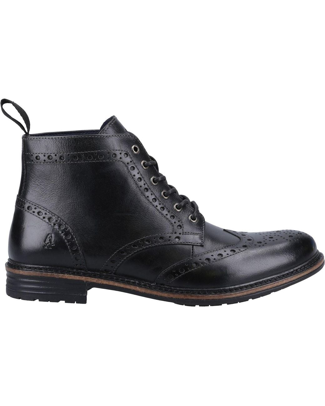 Hush Puppies Black Joshua Leather Boots for men