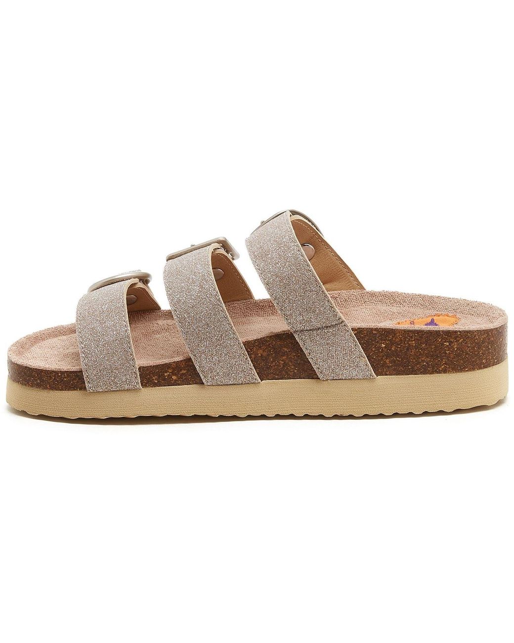 Rocket Dog Metallic Astor Glenn Glitter Textile Sandals