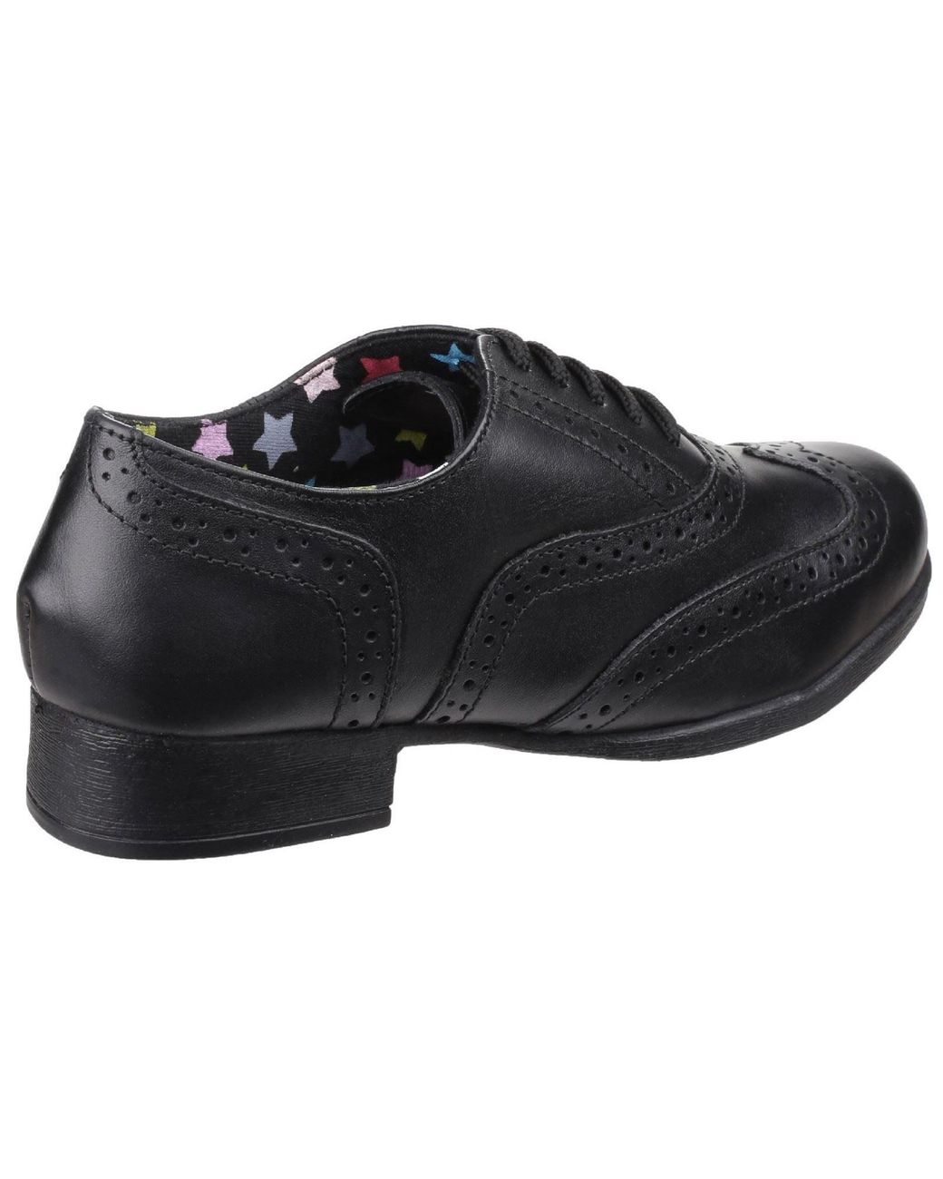 Hush Puppies Black Kada Senior Leather Girls's Brogues