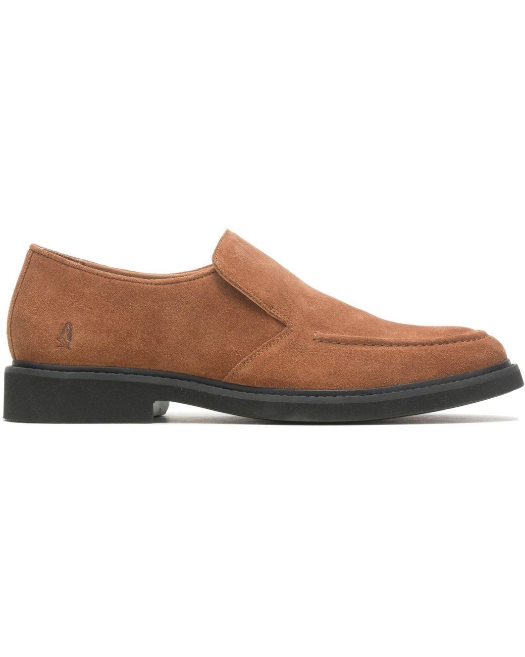 Hush Puppies Brown Earl Slip On Suede Chestnut Loafers for men