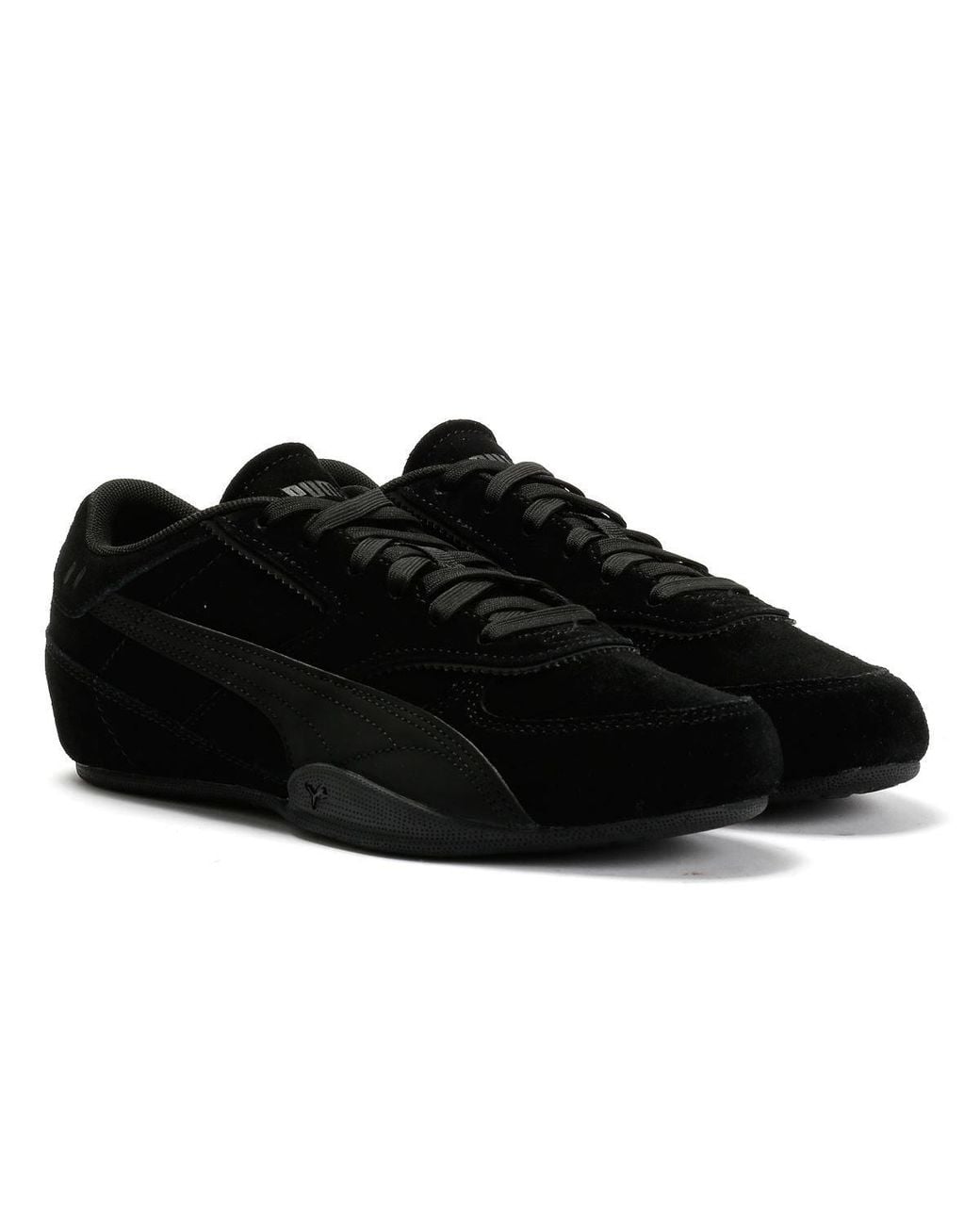 PUMA Black Bella Mina Suede Trainers
