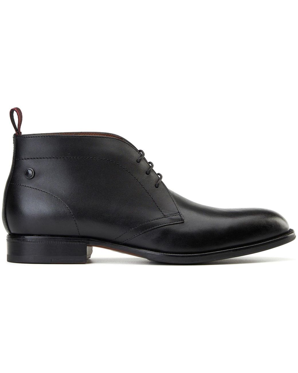 Base London Black Wallis Leather Ankle Boots