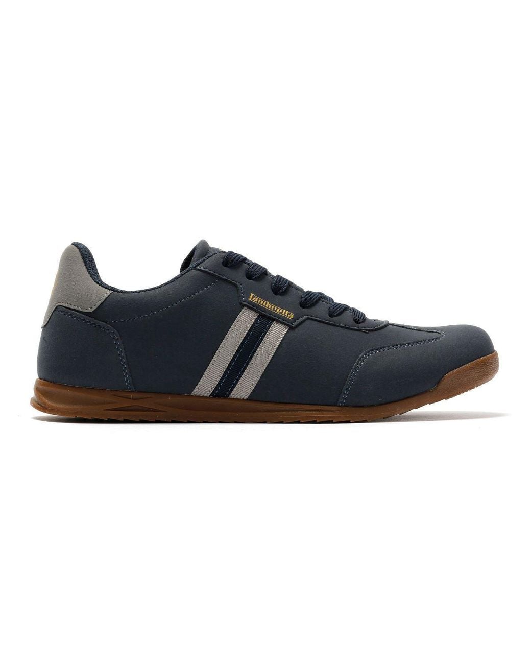 Lambretta Blue Tackle /Charcoal Trainers for men
