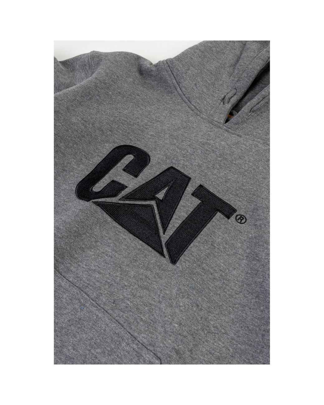 Caterpillar Gray Trademark Cotton Hoodie for men