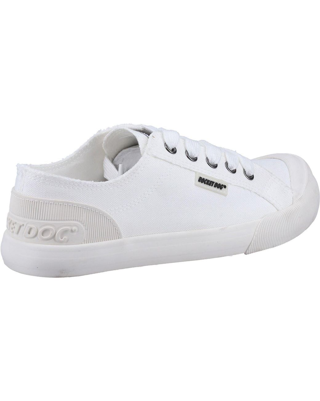 Rocket Dog White Jazzin 12A Canvas Cotton Trainers