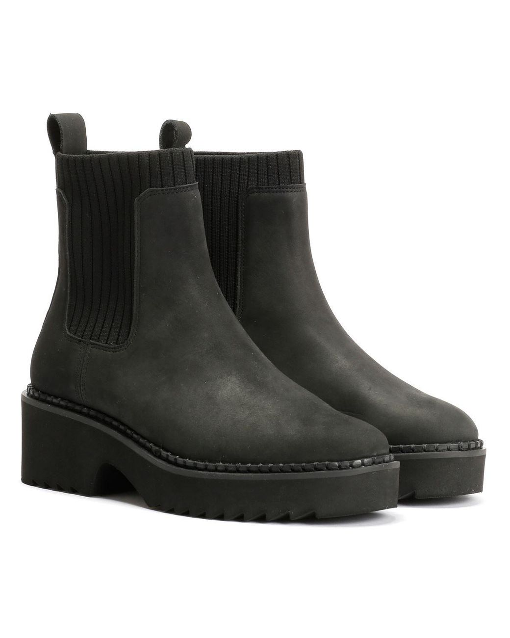 TOMS Black Millie Nubuck Leather Boots