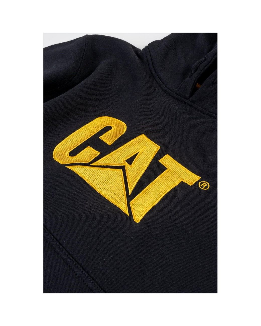 Caterpillar Black Trademark Cotton Hoodie for men