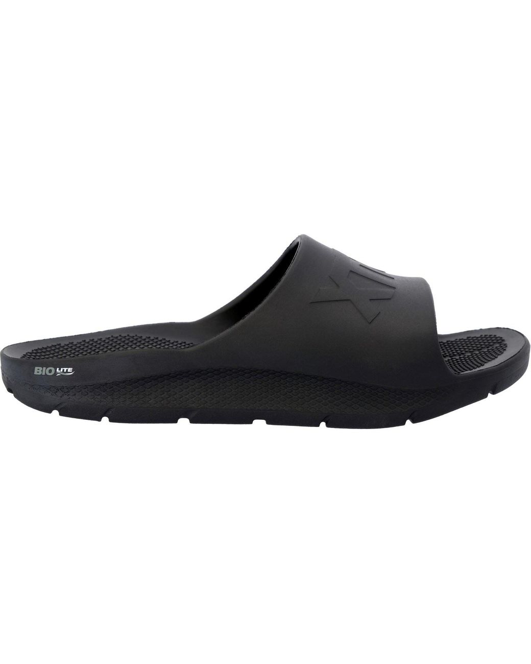 XtraTuf Black Apres Fish Synthetic Slides for men