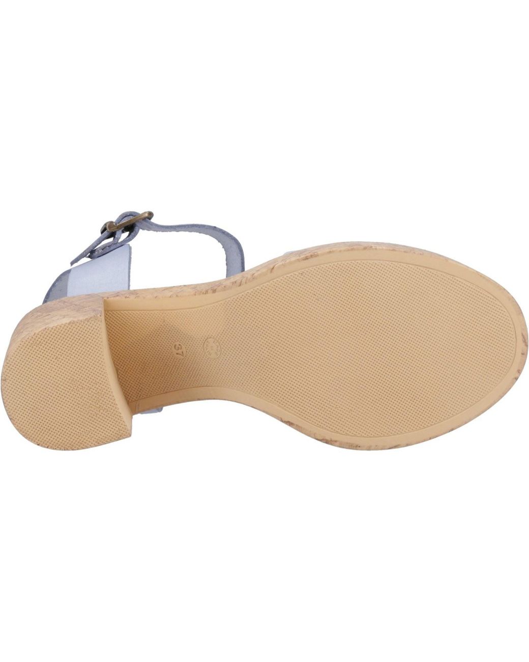 Hush Puppies Blue Georgia Cork Leather Heels