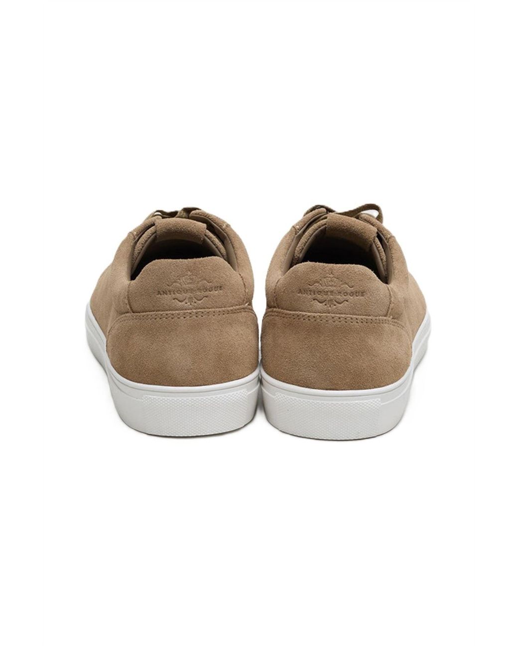 Antique Rogue Natural Gibbs Suede Stone Trainers for men