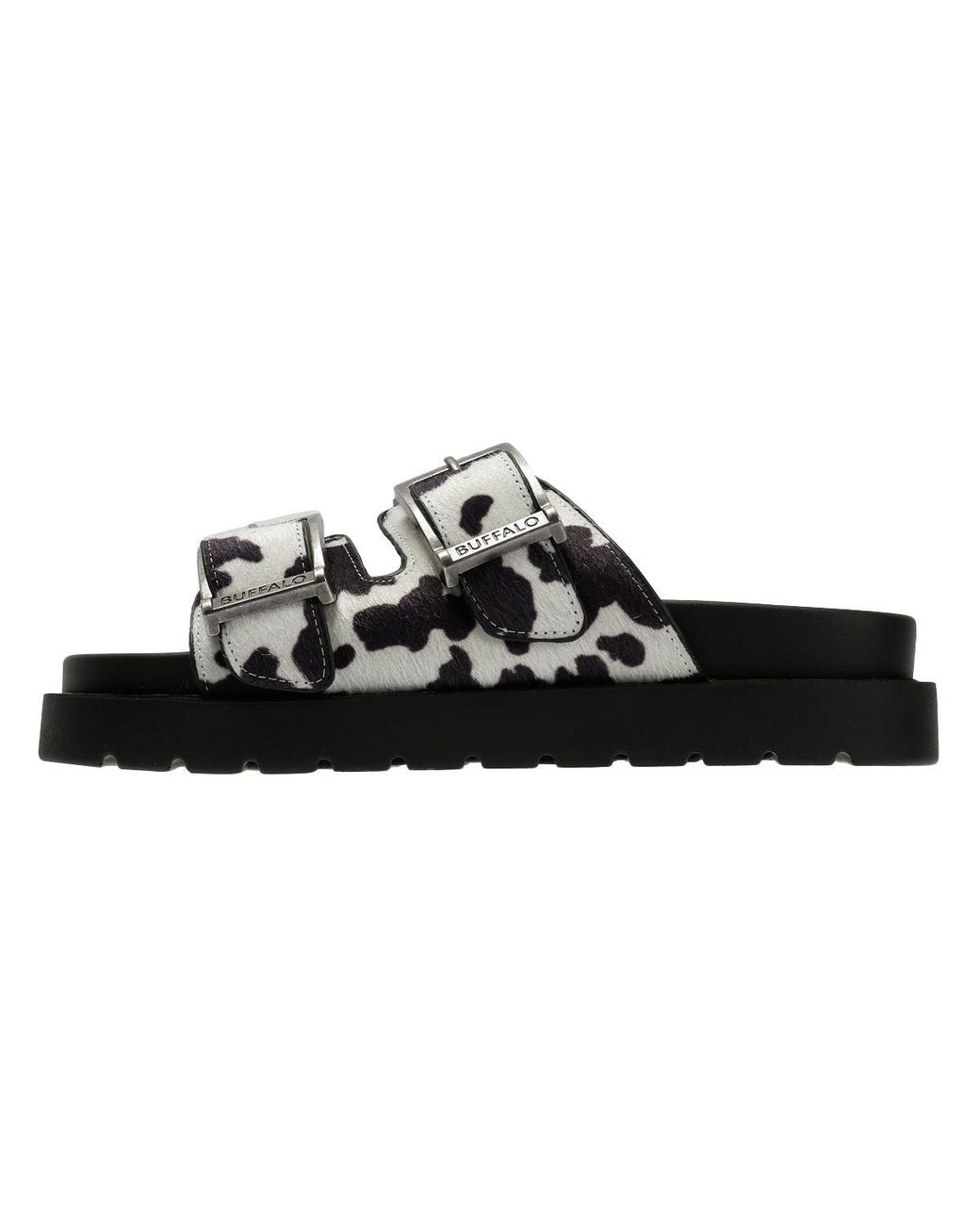 Buffalo Black Raya Ari Cow Sandals