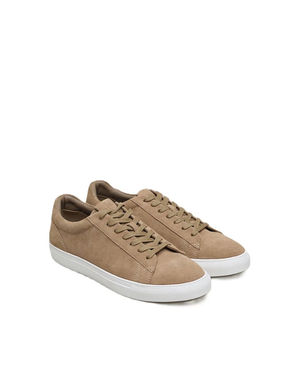 Antique Rogue Natural Gibbs Suede Stone Trainers for men