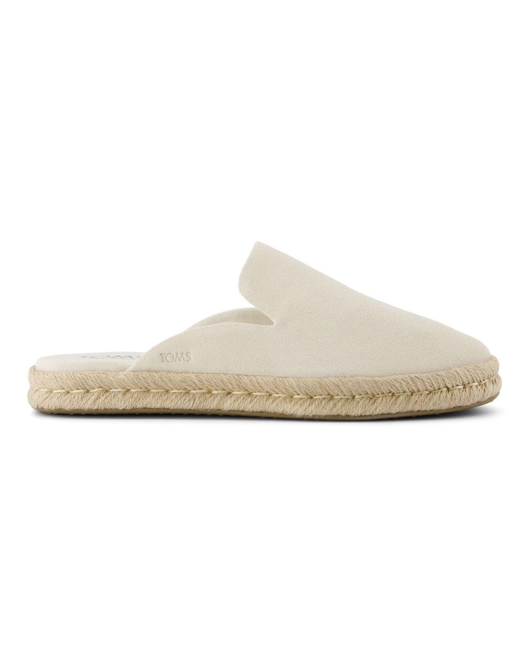 TOMS Natural Santiago Mule Leather Light Sand Mules