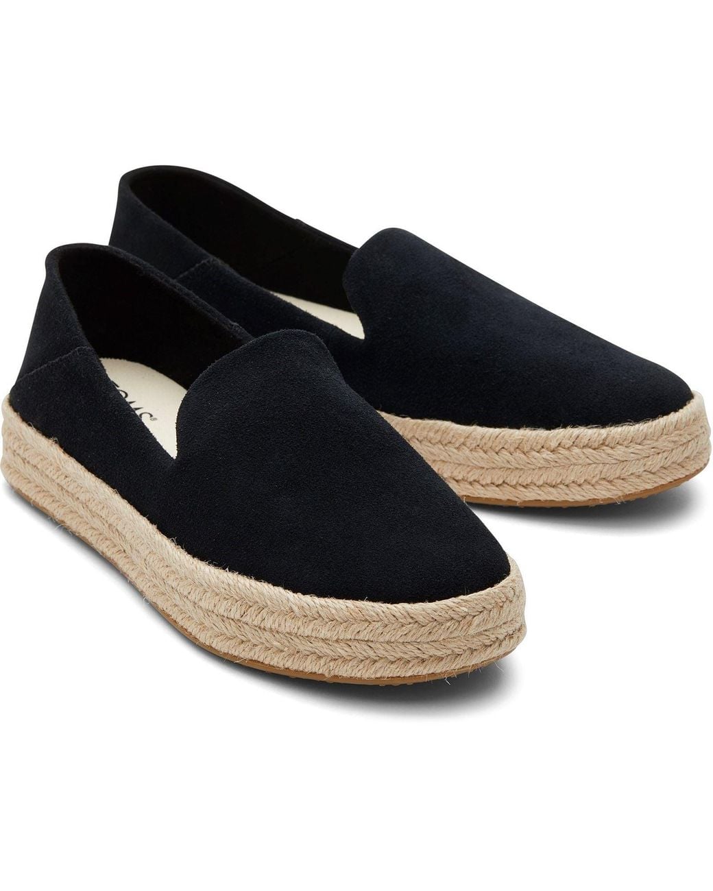 TOMS Blue Carolina 100% Cow Espadrilles Leather