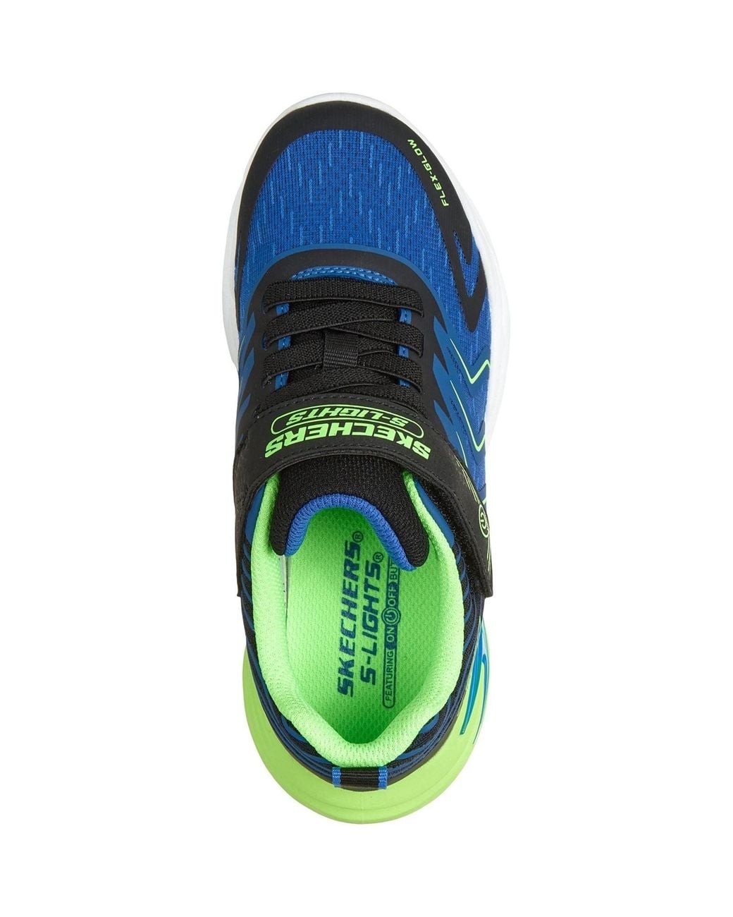Skechers Blue Flex-Glow Ultra Prism-Pacer & /Lime Trainers