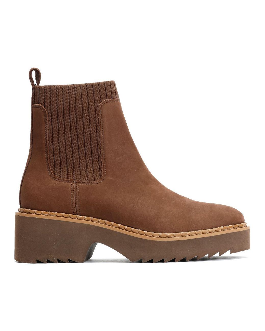 TOMS Brown Millie Nubuck Leather Dark Boots