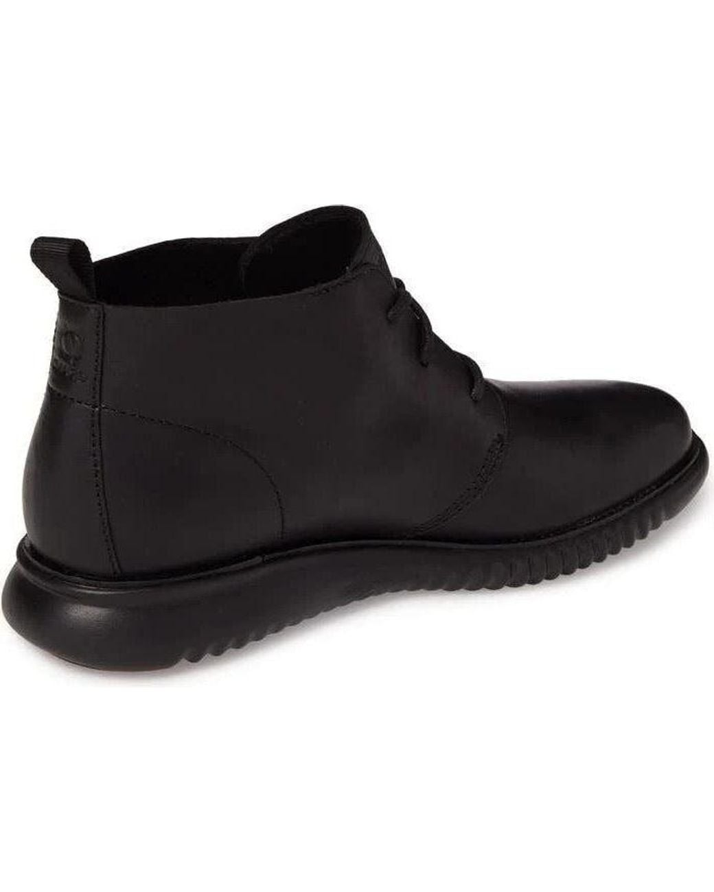 Cole Haan Black 2.Zerogrand Leather Chukka Boots for men