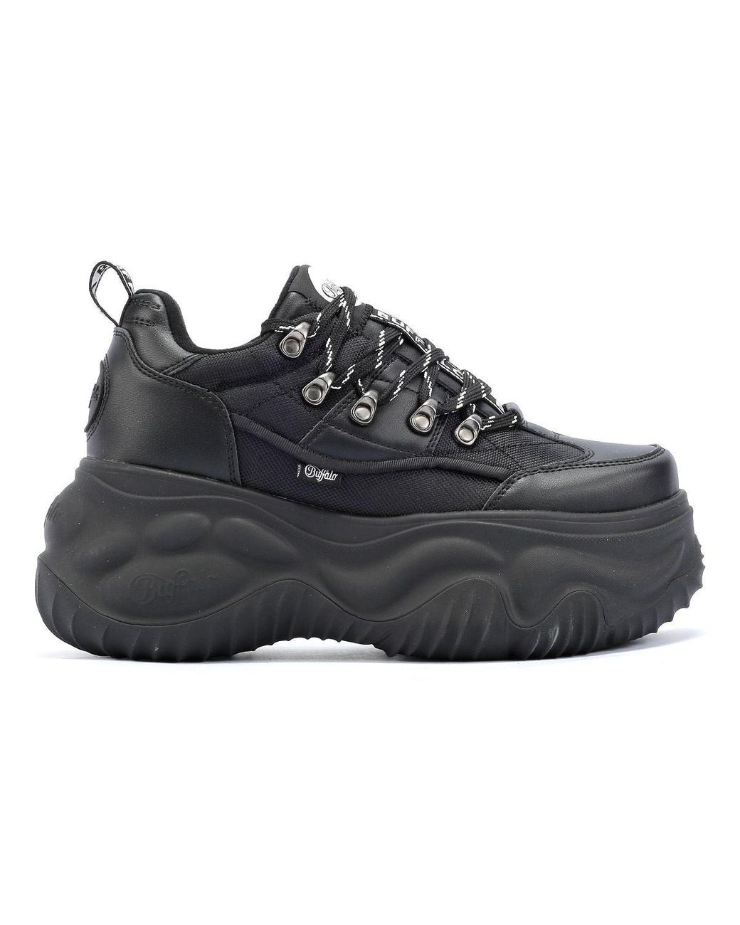 Womens chunky black trainers hotsell