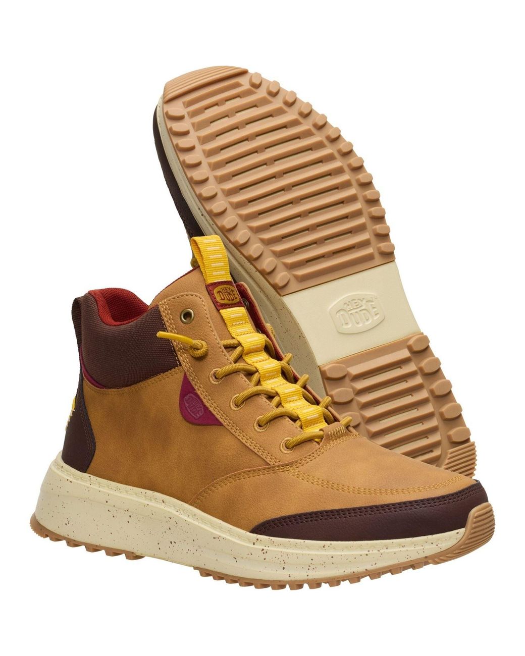 HeyDude Brown Tahoe Classic Polyurethane Wood Thrush/Multi Ankle Boots for men