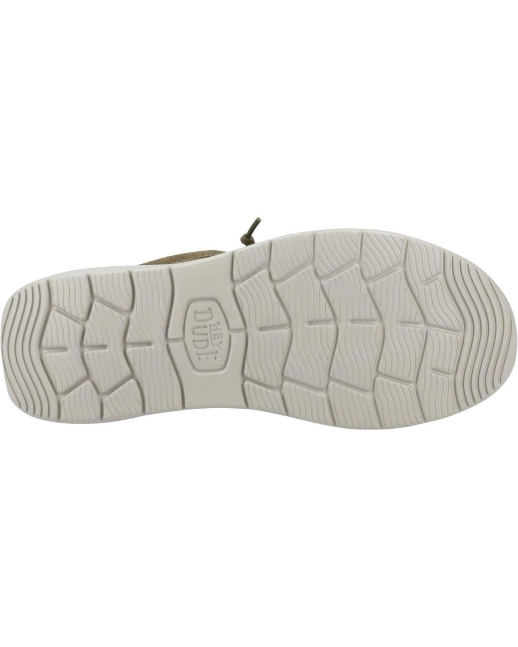 HeyDude Green Wally X Suede Suede /Stone Moccasins Shoes for men