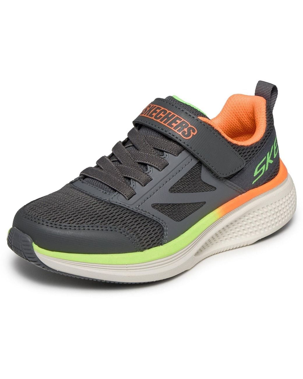 Skechers Blue Go Run Elevate 2.0 Where's My Charcoal/ & Lime Trainers