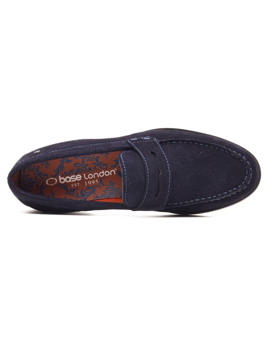 Base London Blue Slate Loafer Leather Loafers for men