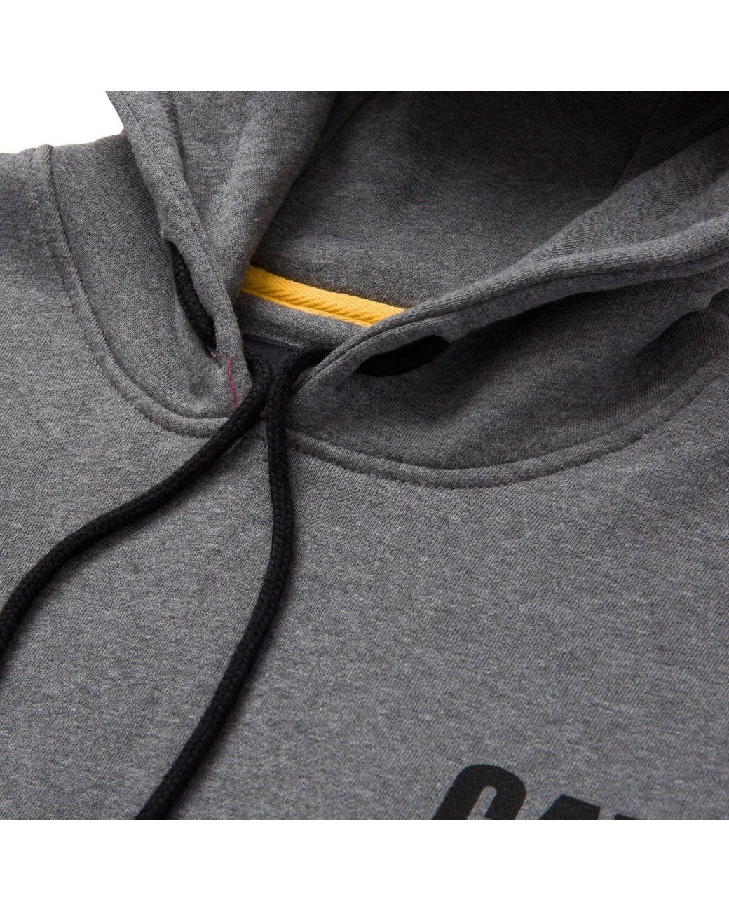 Caterpillar Gray Trademark Banner Cotton Hoodie for men