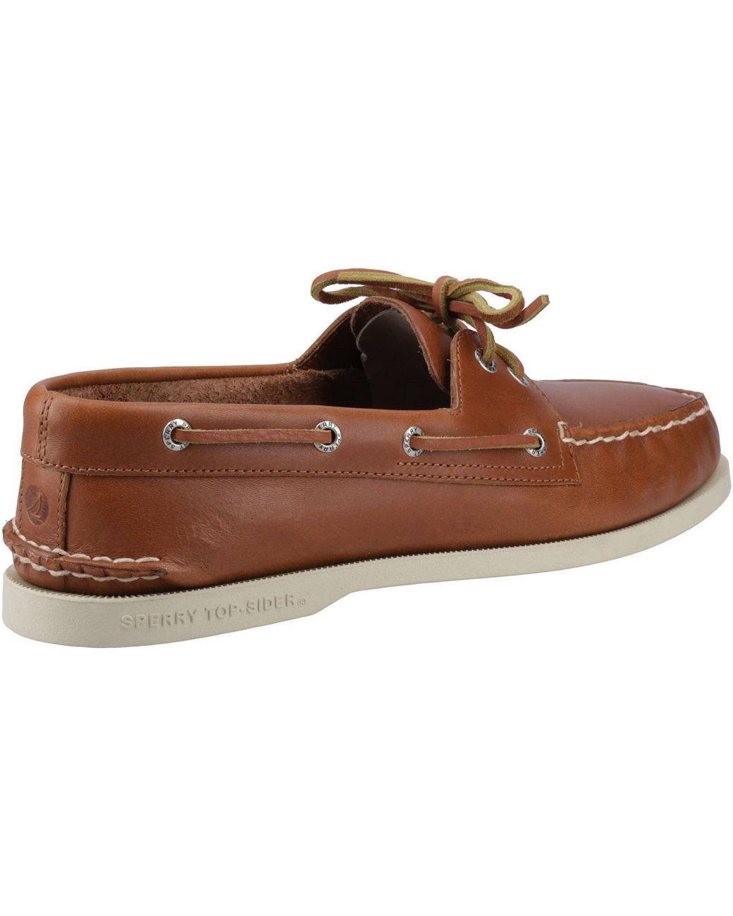Sperry Top-Sider Brown Authentic 2 Eye Leather Boat Shoes for men