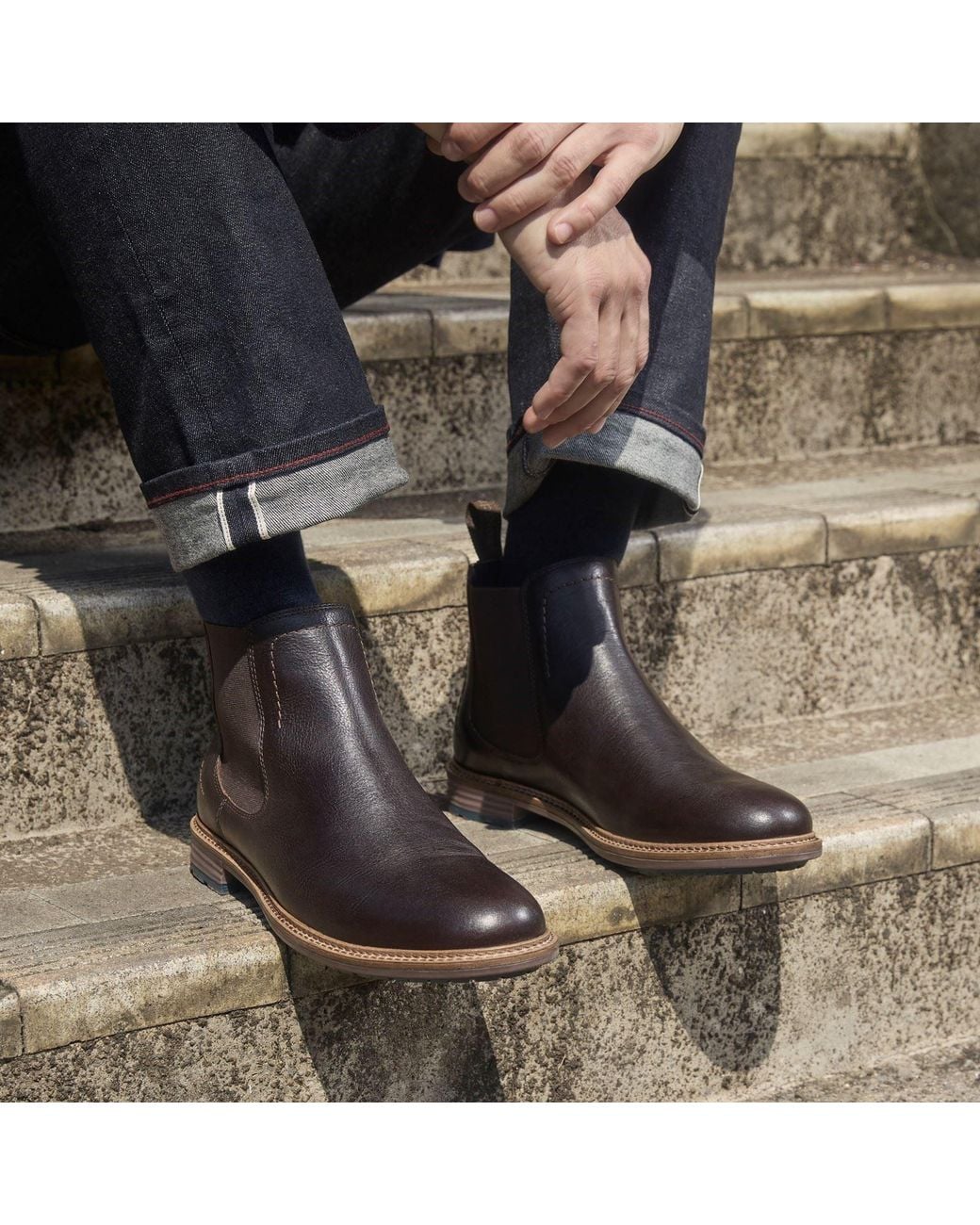 Hush Puppies Brown Justin Leather Chocolate Boots for men