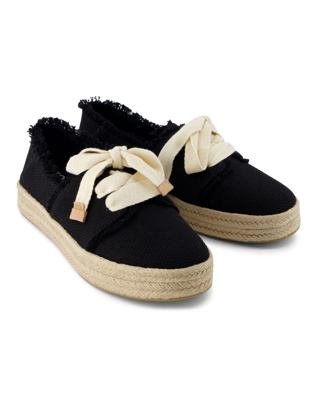 TOMS Blue Carolina Espadrille Lace Up Shoes