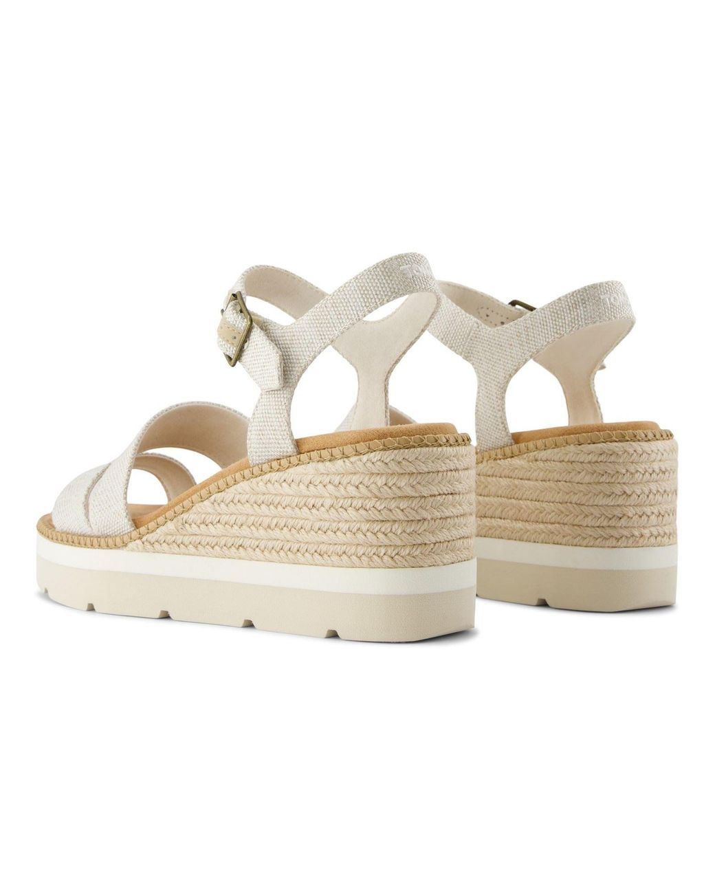TOMS Metallic Darya Nylon Natural Sandals