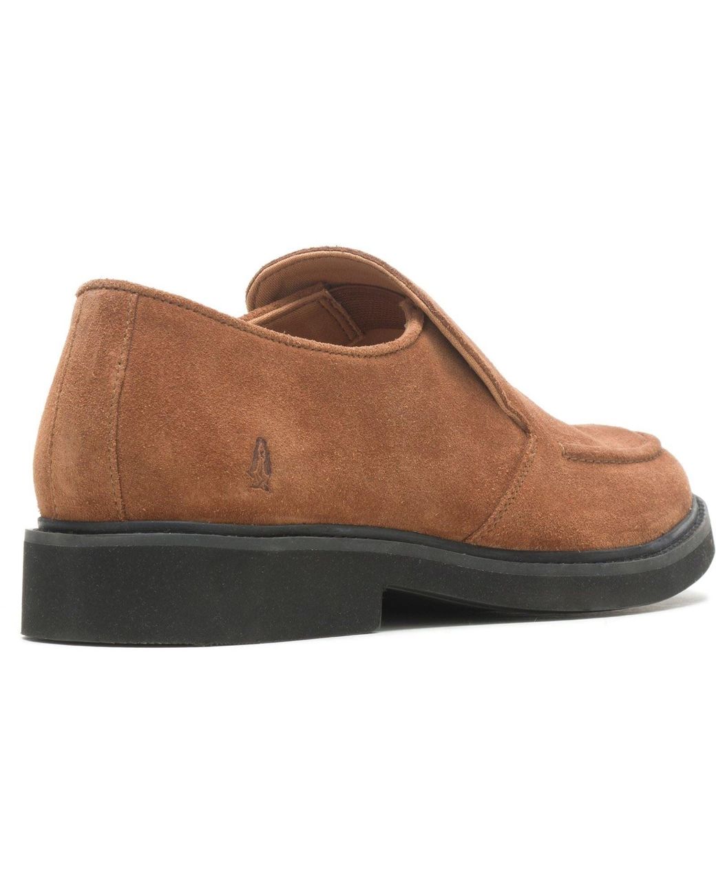 Hush Puppies Brown Earl Slip On Suede Chestnut Loafers for men