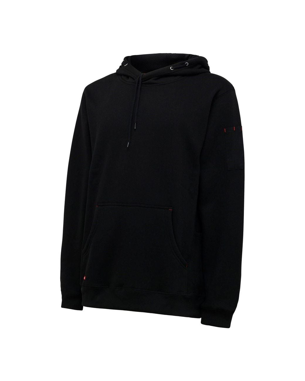 Hard Yakka Black Brushed Fleece Synthetic Hooded Sweatshirt for men