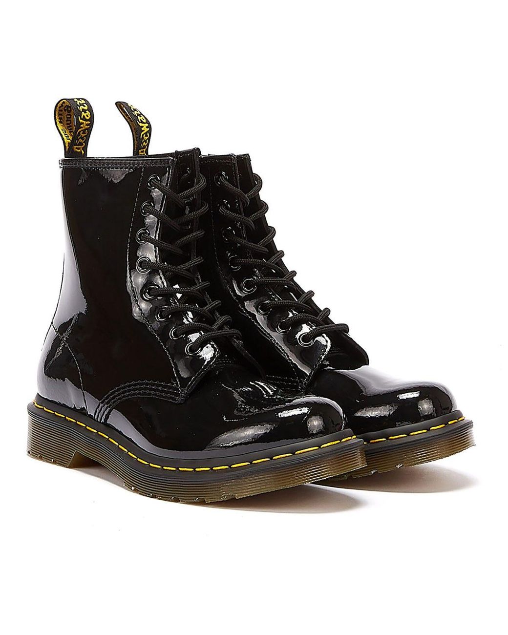 Boots hautes 1490 cuir vernis Dr. Martens en coloris Noir | Lyst