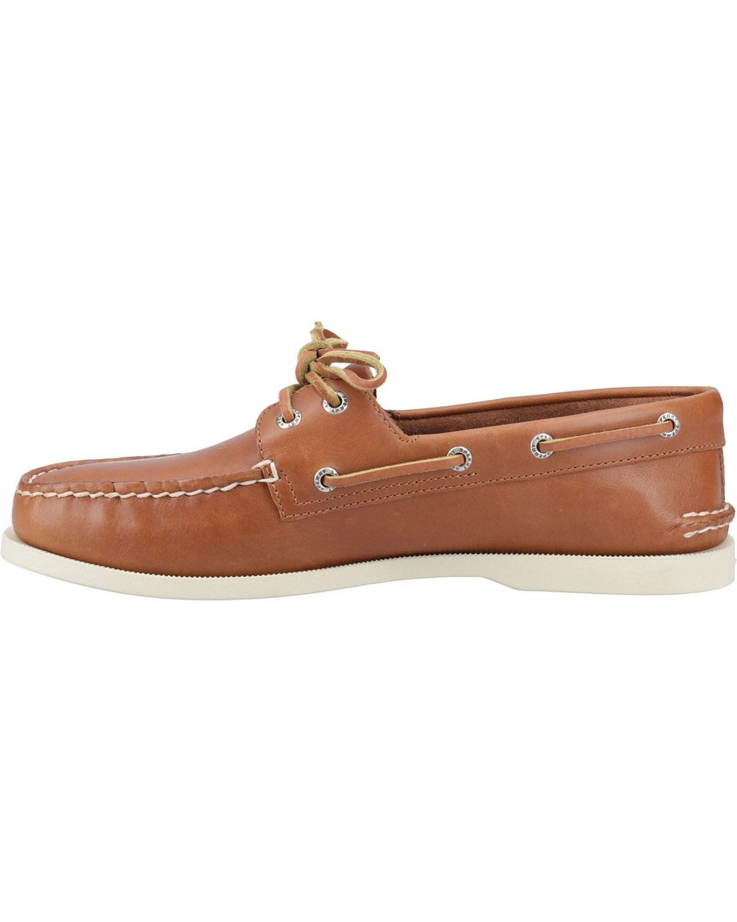 Sperry Top-Sider Brown Authentic 2 Eye Leather Boat Shoes for men