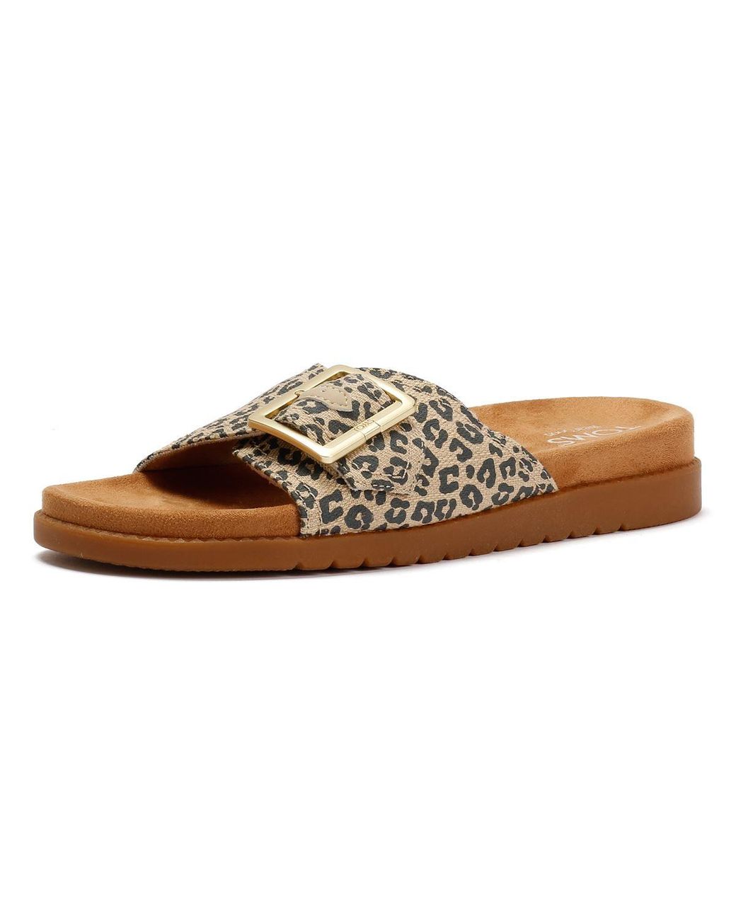 TOMS Brown Marin Slide Leopard Sandals