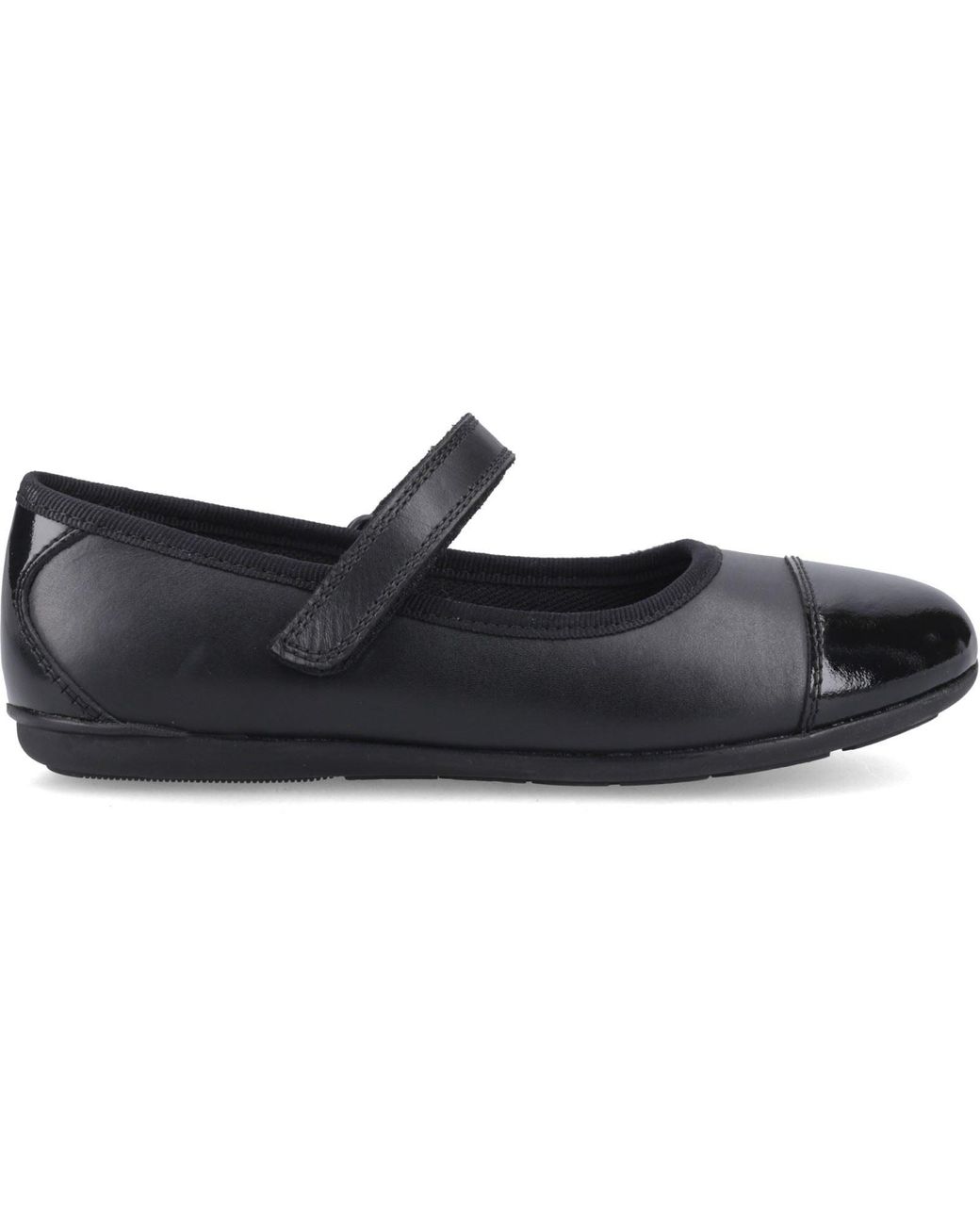 Hush Puppies Black Lottie Ballerina Leather Shoes