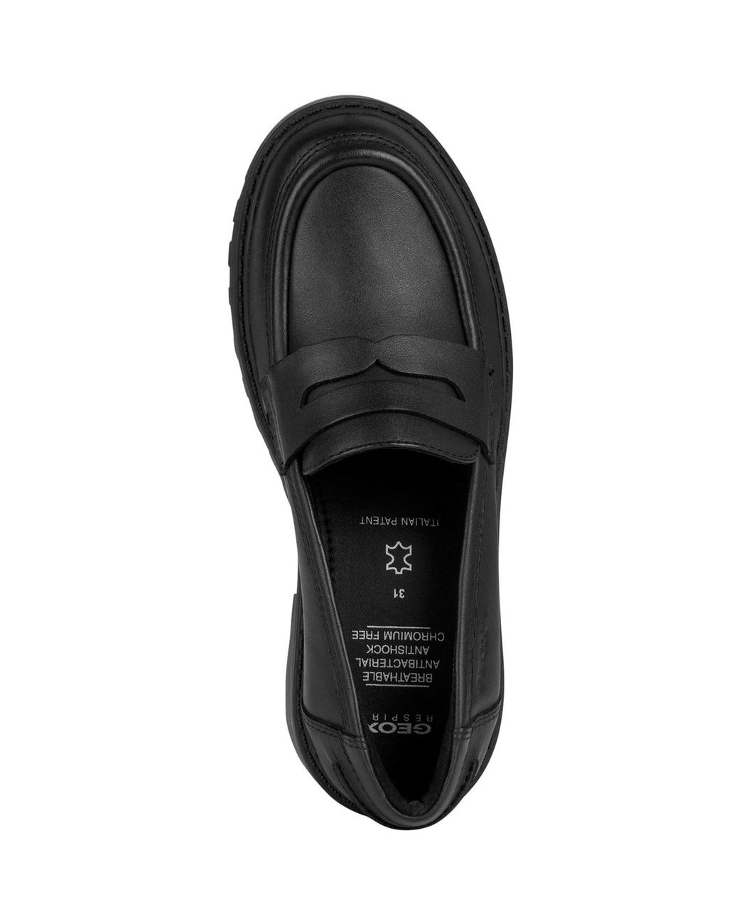 Geox Black J Casey G. C Leather Loafers