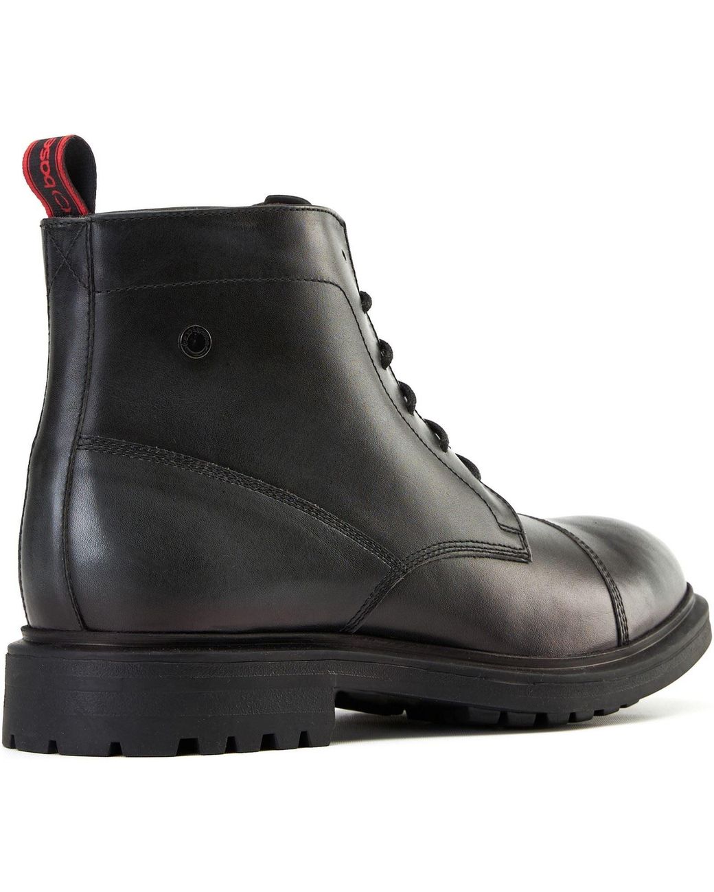 Base London Black Boulton Leather Ankle Boots