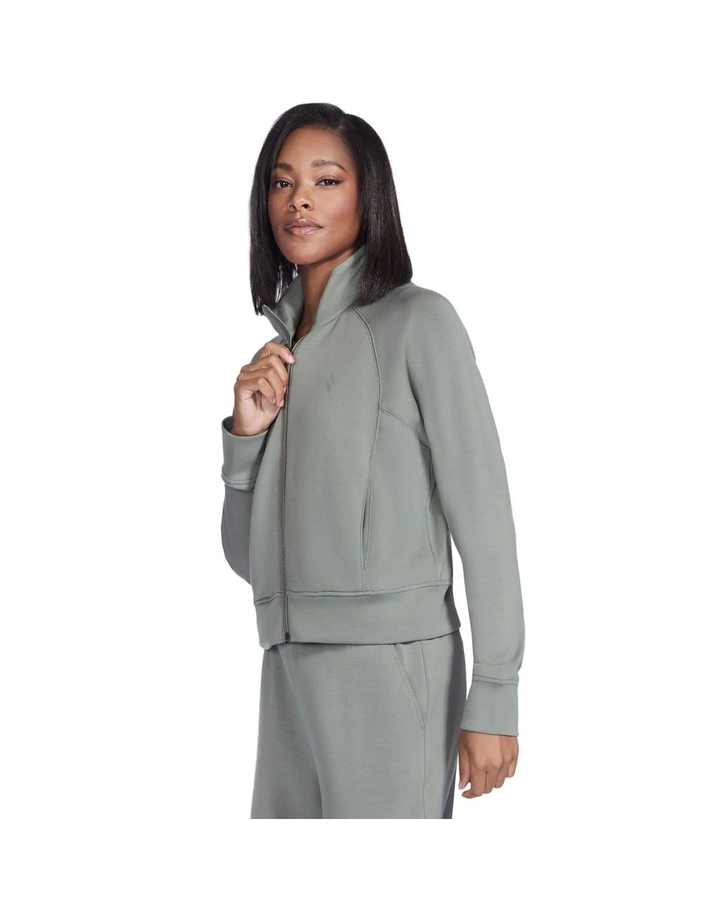 Skechers Gray Skechluxe Elevate Taupe Jacket