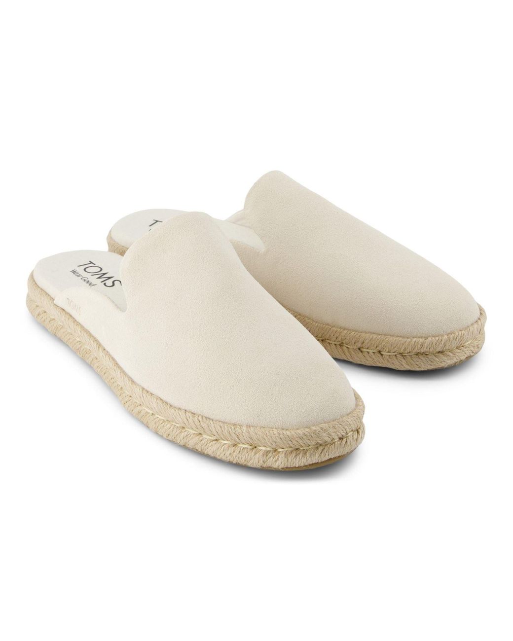 TOMS Natural Santiago Mule Leather Light Sand Mules