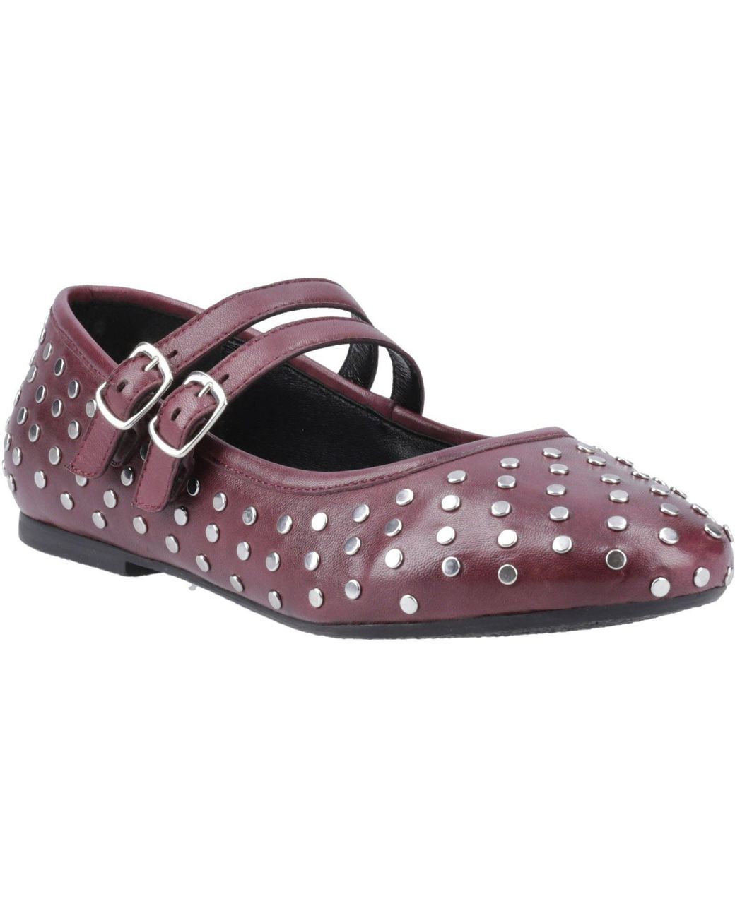Hush Puppies Purple Nixie Leather Flats